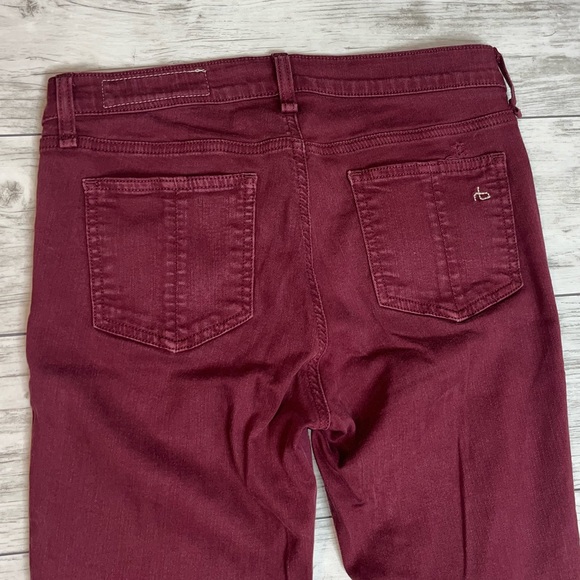 Rag & bone Burgundy Skinny Jeans Size 27 - Picture 8 of 8